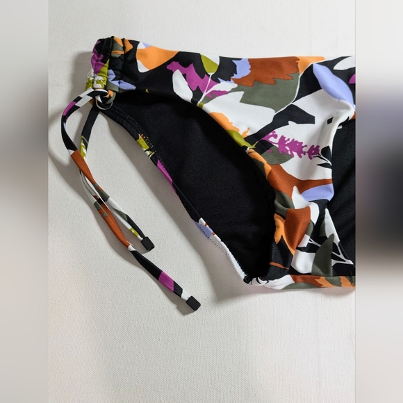 Bar III Printed Side-Shirred Hipster Bottoms Floral Filet Green Size XS New - Picture 4 of 9